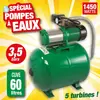 Ribimex pompe surpresseur 60l + pompe multi-cellulaire 5 turbines