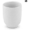 LAGUIOLE CUISSON Lot de 6 tasses en porcelaine blanche