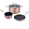 Set de 4 pièces cuivré 24cm Greblon céramique