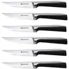 Set de 6 couteaux à steak en acier noir  - "Scintibois" Laguiole Cuisson