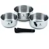 LAGUIOLE Set de 3 casseroles inox amovible 16/18/20cm - "réactif" TU