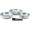 LAGUIOLE CUISSON Set De 3 Poêles Inox Amovible 20/24/28cm - "réactif"