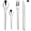 LAGUIOLE CUISSON Ménagère 24 pièces en inox argent
