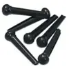 6 Chevilles noires plastique pour guitare - Yellow Parts EZ1410B