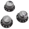 Yellow Parts Ez1215b Boutons De Réglage Noirs Pour Guitare St (3 Pièces)