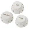 Yellow Parts Ez1215w Boutons De Réglage Blancs Pour Guitare St  (3 Pièces)
