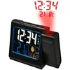 La crosse technology wt551-bla réveil radio-piloté avec projection rouge et écran lcd coloré noir