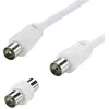 Erard - tv 9,52mm - mâle / femelle - 10m + adaptateur mâle / mâle