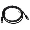 Cordon Satellite avec prise F pour TV Erard 1.5m Noir