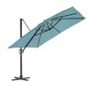 HOME MAISON Parasol déporté luxe king - 300 x 300 cm - bleu pétrole OZALIDE