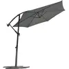 PROVENCE OUTILLAGE Parasol déporté inclinable rond Almeria - Diam. 300 cm - Gris anthracite
