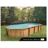 Ubbink Piscine bois Océa 8,60 x 4,70 x 1,30 m - Liner beige - Ubbink