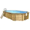 UBBINK Piscine enterrée bois octogonale - 400X610x130cm - Liner Bleu -OCEA   