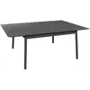 PROLOISIRS Table Dublin en aluminium - graphite - 140/200 x 140 cm
