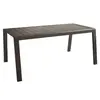 PROLOISIRS Table de jardin Le Marseille II en aluminium/lattes - 160 x 68 cm - graphite