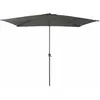 Parasol - PROLOISIRS - 2x3m - Mât droit - Aluminium - Gris