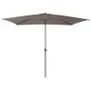 Parasol - PROLOISIRS - 2x3m - Mât droit - Aluminium - Taupe