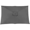 PROLOISIRS Toile Parasol Mat Droit 3x2 par 6 Polyester 200gr SD - Gris