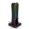 Spirit of Gamer Sentinel Support Casque de jeu RVB x4 USB 2.0 Noir
