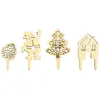 Scrapcooking Décoration Gâteau Scrapcooking Bois Pour Gateau De Noel X4