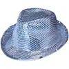 Chapeau à paillettes Borsalino Disco Argent pour Adulte - Mixte