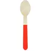 TimPuce 8 Petites Cuilleres en bois rouge vintage