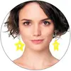Boucles d'oreilles Star néon jaune