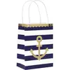 Lot de 4 Sacs en papier bleu et blanc MARIN 15x20 cm