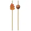 Lot de 10 Pailles carton Automne woodland