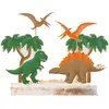 6 PICS DÉCO DINOSAURE GÂTEAU 20CM  Multicolore