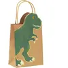 4 SACS CADEAUX PAPIER DINOSAURE 28X8X15CM NATURE  Beige, Ivoire, Crème, Écru, Naturel, Taupe