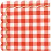 Sachet de 16 Serviettepapier festonnéevichy rouge et blanc