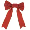 Noeud Velours rouge et or, 21x29cm taille M