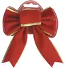 Noeud Velours rouge et or, 10x11cm taille S