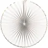 Set de 3 éventails, blanc et or