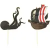 Sachet de 6 pics à Gateau cake topper Pirate