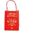 PARTYPRO 4 Sacs cadeaux en papier Pompier 20 cm