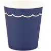Sachet de 8 gobelets bleu marine et or