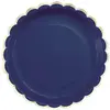 PARTY PRO 8 Assiettes en carton bleu marine et or 23 cm - Bleu foncé