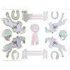 Lot 2 Planches de 25 stickers Cheval équitation