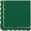 16 SERVIETTES DE TABLE JETABLE PAPIER FESTON LIGNE OR 33CM VERT Vert