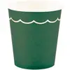 8 gobelets carton liseré or 20cl vert jungle - 913VJG