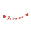 GUIRLANDE LETTRES JE T'AIME DÉCO COEURS 2M ROUGE