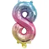 Ballon mylar 36 cm CHIFFRE 8, Irisé pastel