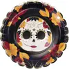 8 assiettes carton festonnées jour des morts 23cm - partypro 91328