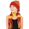 Ensemble bonnet et écharpe rayé en tricot pour enfant - Jaune et multicolore