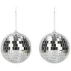 JOUR DE FETE 2 boules à facettes pour disco - 10 cm - Argent