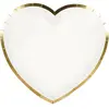Sachet de 8 assiettes Coeur blanches