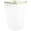 BOITES A POP CORN BLANC ET OR X8