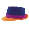 PartyPro Chapeau trilby adulte - Multicolore - Bleu - Tour de tête 57cm